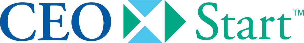 The logo for the trademarked CEO Start group learning opportunity from Elevate Hennepin. 