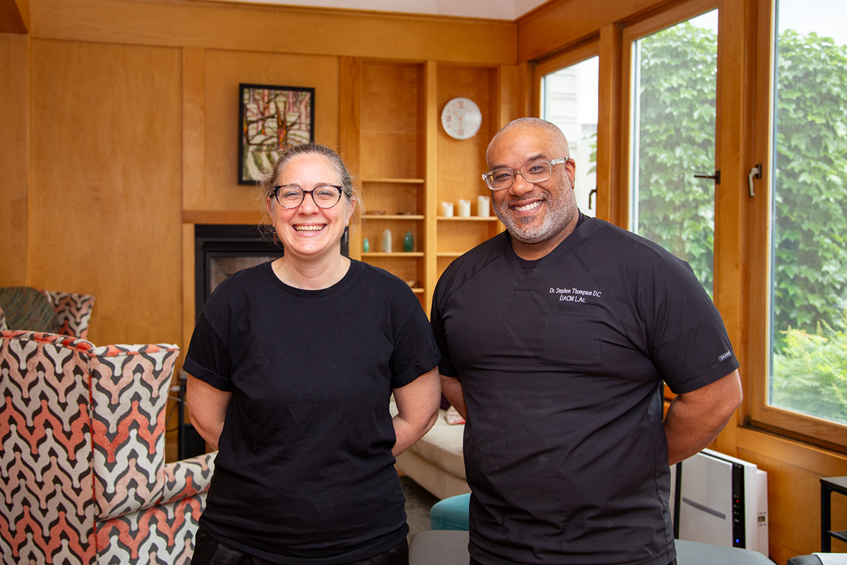 Marakah and Stephen cofounders of Odigo Wellness in Uptown Minneapolis