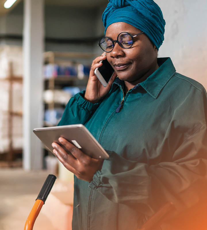 Woman talking on cell phone