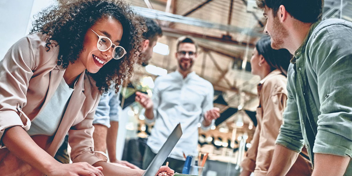 Group of people working together